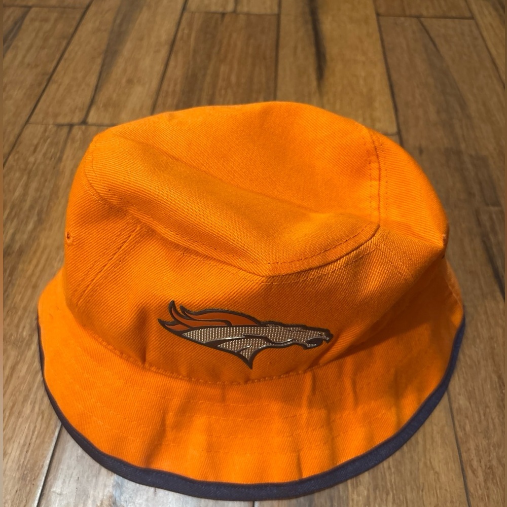 NFL New Era Denver Broncos Football Bucket Hat Cap Orange Wool Blend OSFA